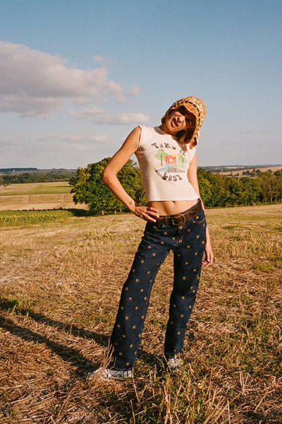 BDG High-Waisted Cowboy Jean Horseshoe Urban Outfitters