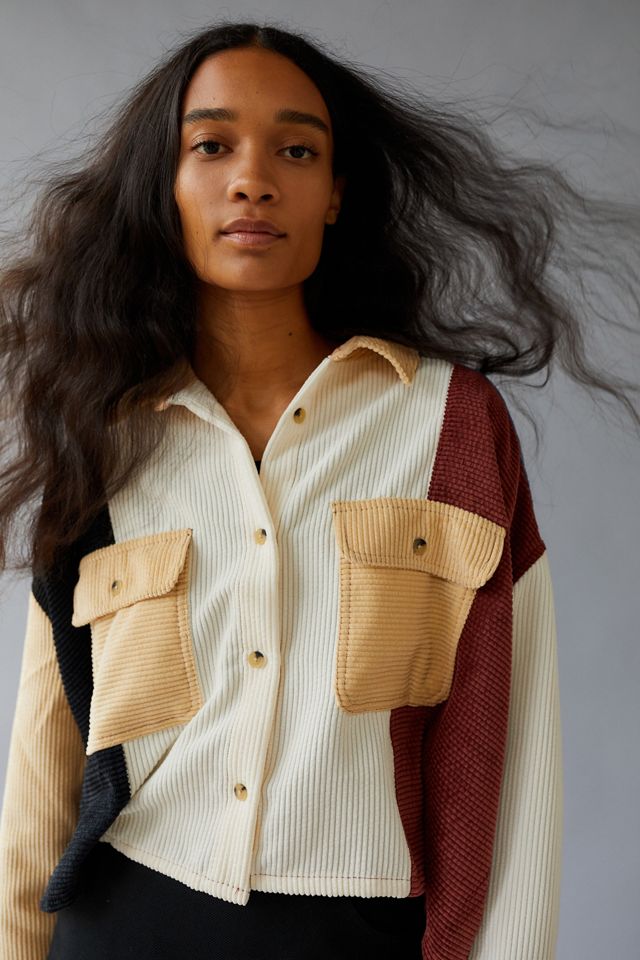 BDG Charley Corduroy Colorblock Top | Urban Outfitters