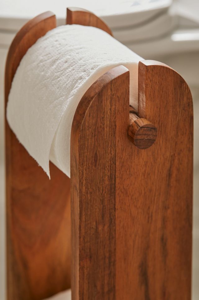 Urban Outfitters Leo Toilet Paper Storage Stand Brown 64589153