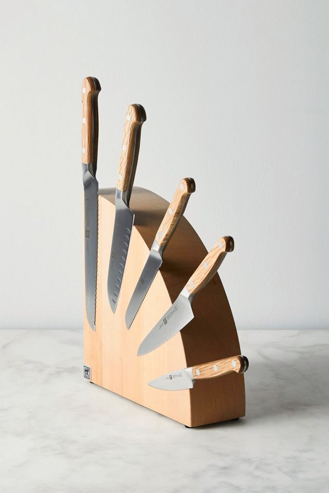 Zwilling Italian Round Magnetic Knife Block - Natural Beechwood