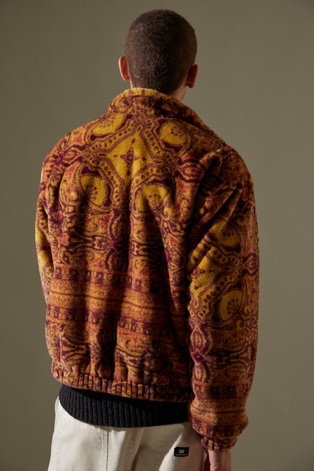 Veste zippée en fausse fourrure imprimé tapis UO #5
