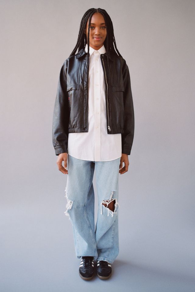Veste UO Beverly en Similicuir à Manches Dolman #4