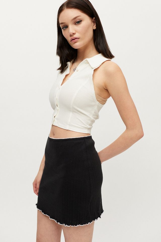 UO Pointelle Knit Mini Skirt Urban Outfitters Canada
