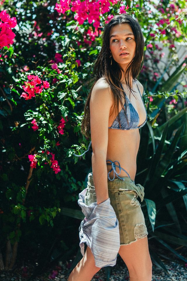 Out From Under Candy Printed Curtain String Bikini Bottom #1