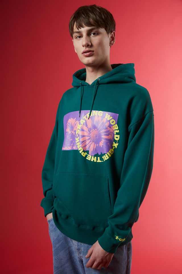 X-girl　DAISY SWEAT HOODIE X-girl Monochrome Daisy Hoodie Sweatshirt | Urban Outfitters