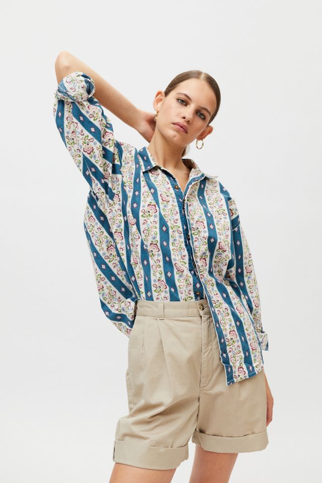 Urban Renewal Vintage Abstract Print Long Sleeve Shirt #4