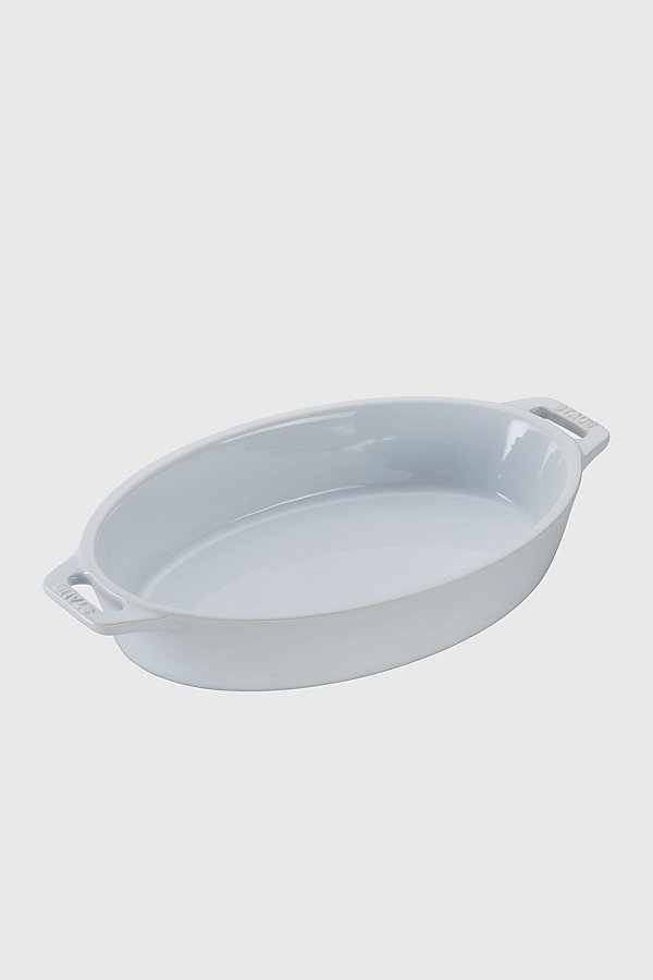 Shop Staub Ceramic 9-inch Oval Baking Dish In White At Urban Outfitters