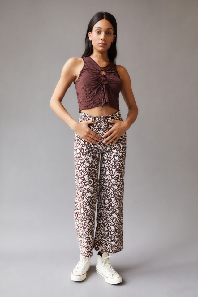 BDG High & Wide Printed Corduroy Pant