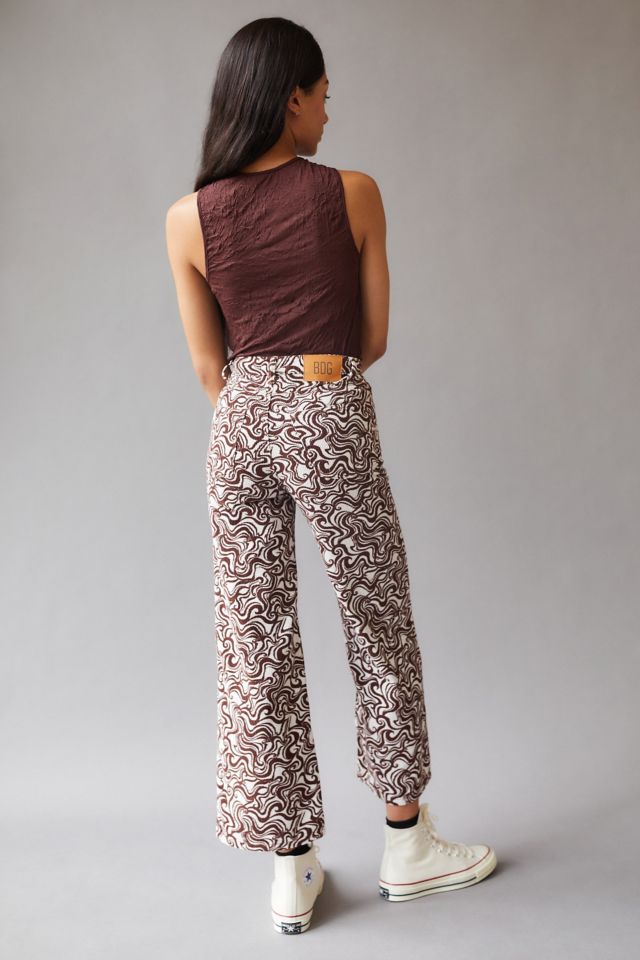 BDG High & Wide Printed Corduroy Pant #1