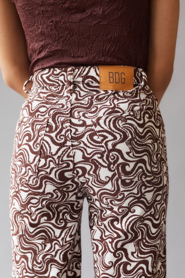Pantalon en velours côtelé imprimé BDG haut et large #4