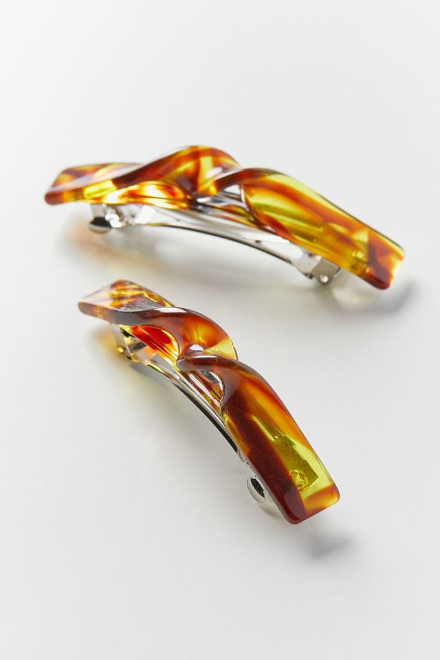 Vintage Lucite Tortoise Hair Clip Set | Urban Outfitters