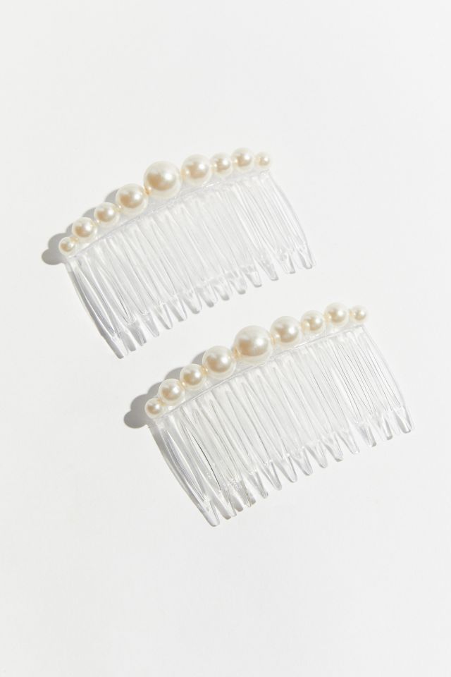 Vintage Pearl Hair Comb Set #1