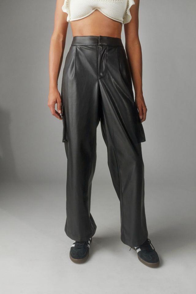 UO Faux Leather Wide Leg Pant #3