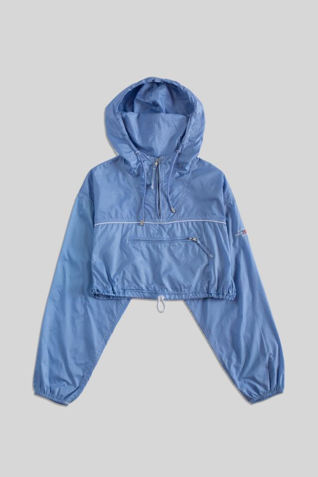 Blue 2025 crop windbreaker