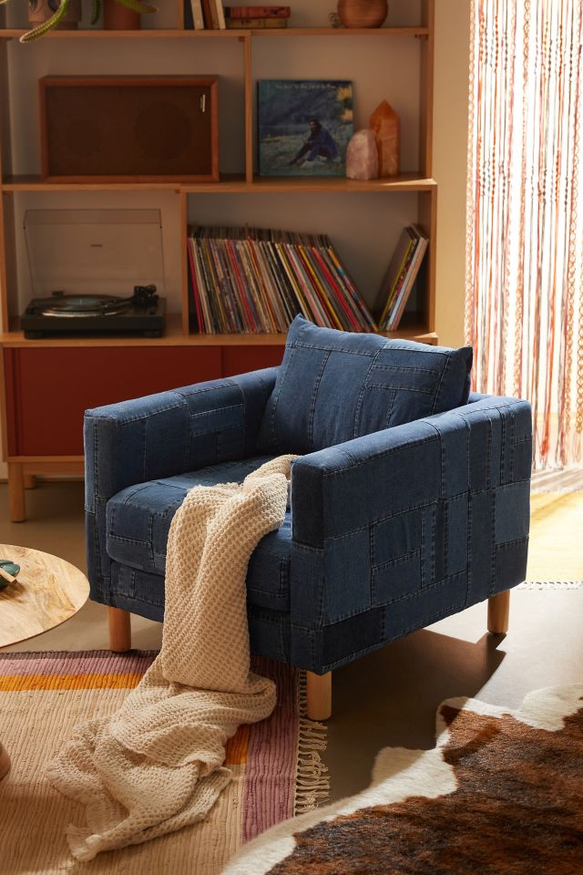 Denim blue best sale accent chair