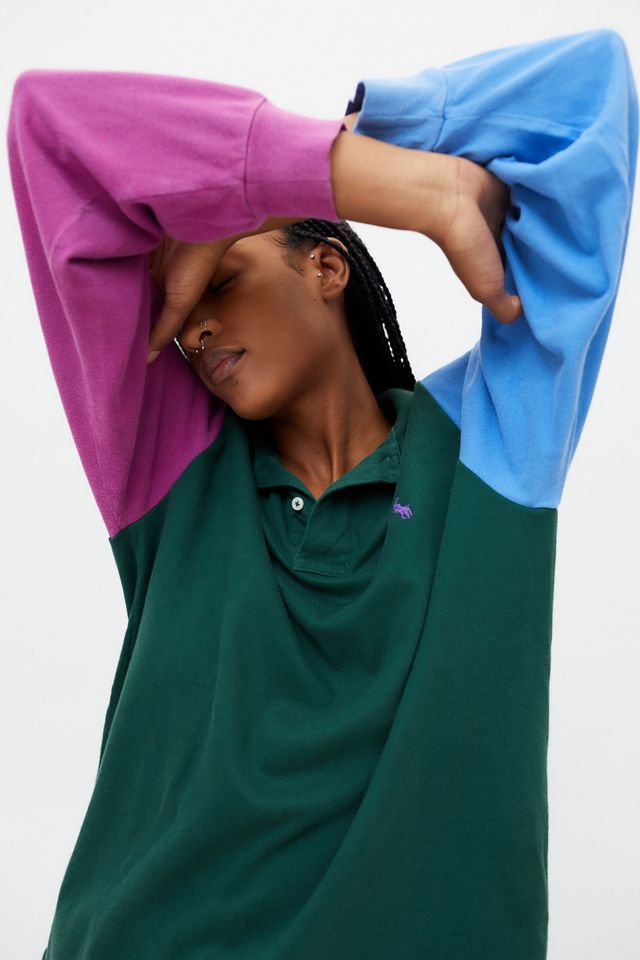 Urban Renewal Recycled Tricolor Spliced Polo Shirt #2