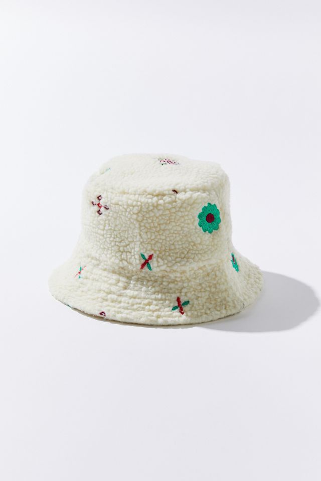 Embroidered Sherpa Bucket Hat | Urban Outfitters Canada
