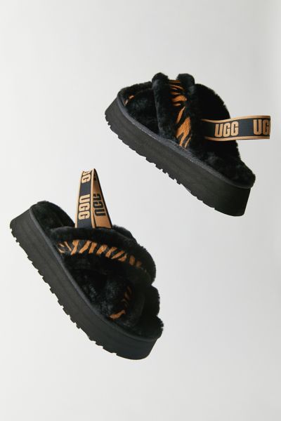 UGG Disco Cross Tiger Print Platform Sandal