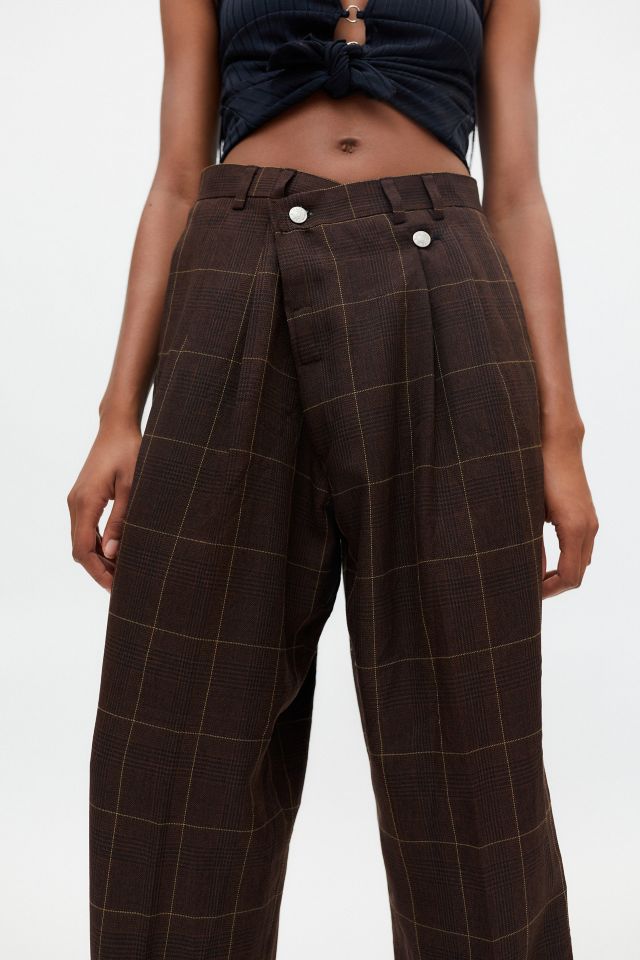 Urban Renewal Remade Plaid Crossover Pant | Urban Outfitters