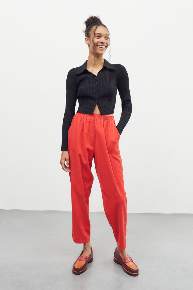 Urban Renewal Remade Overdyed Cord Pull On Pant | Urban Outfitters