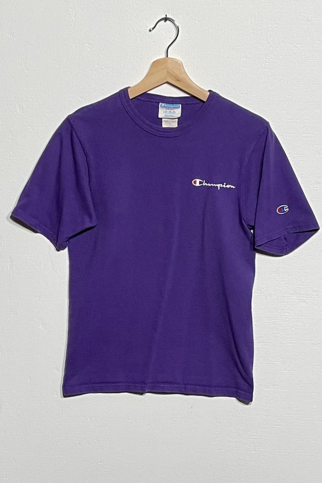 Formindske Bliv forvirret disk Vintage Champion Purple T-shirt Small | Urban Outfitters