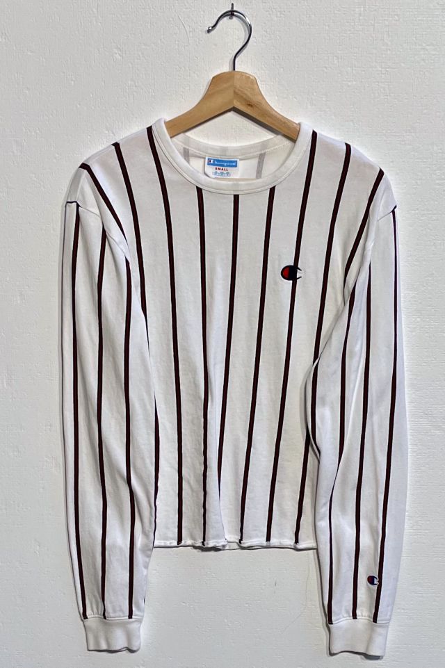 Vintage Champion Striped Long Sleeve T shirt Urban Outfitters