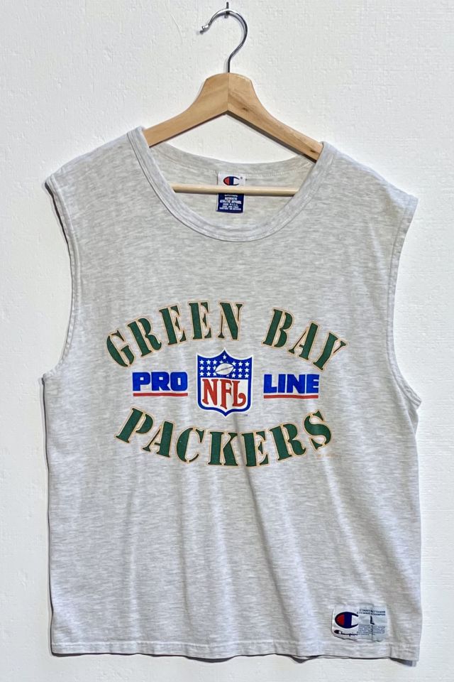 Vintage Champion Green Bay Packers Sleeveless T-shirt Made in USA