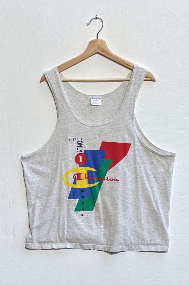 Vintage Champion Slogan Tank Top Made in USA Urban Outfitters