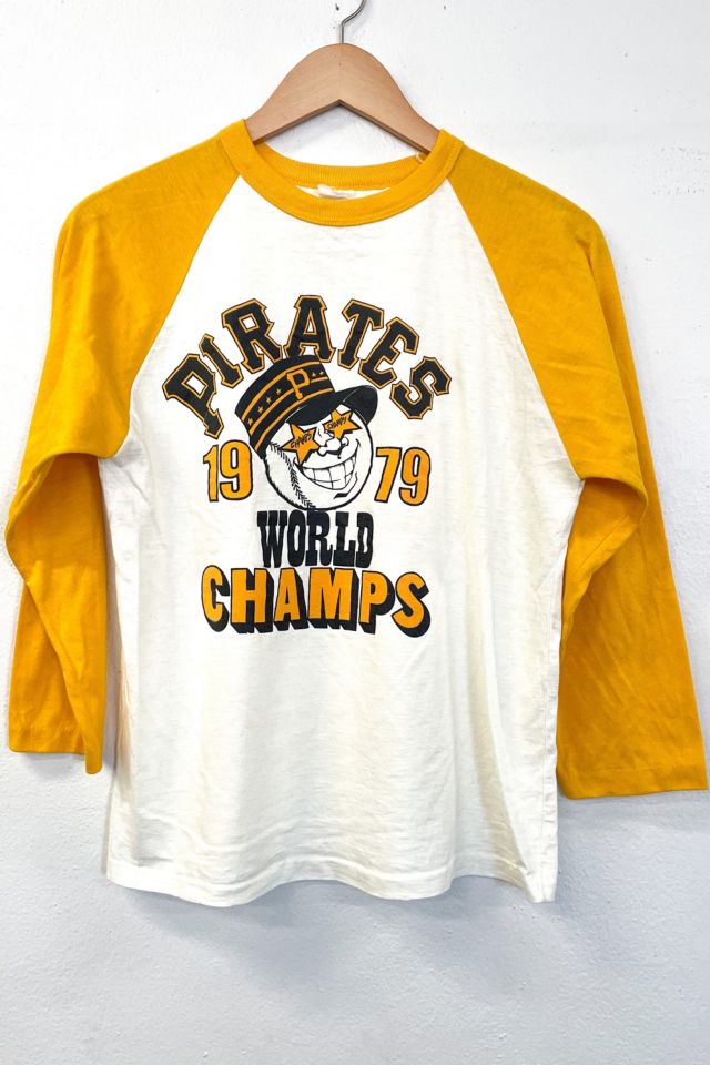 Pittsburgh Pirates 1979 World Series Champs T-Shirt from Homage. | Gold | Vintage Apparel from Homage.