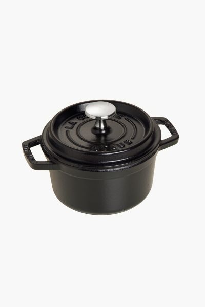 Shop Staub Cast Iron 0.75-qt Round Cocotte In Matte Black At Urban Outfitters