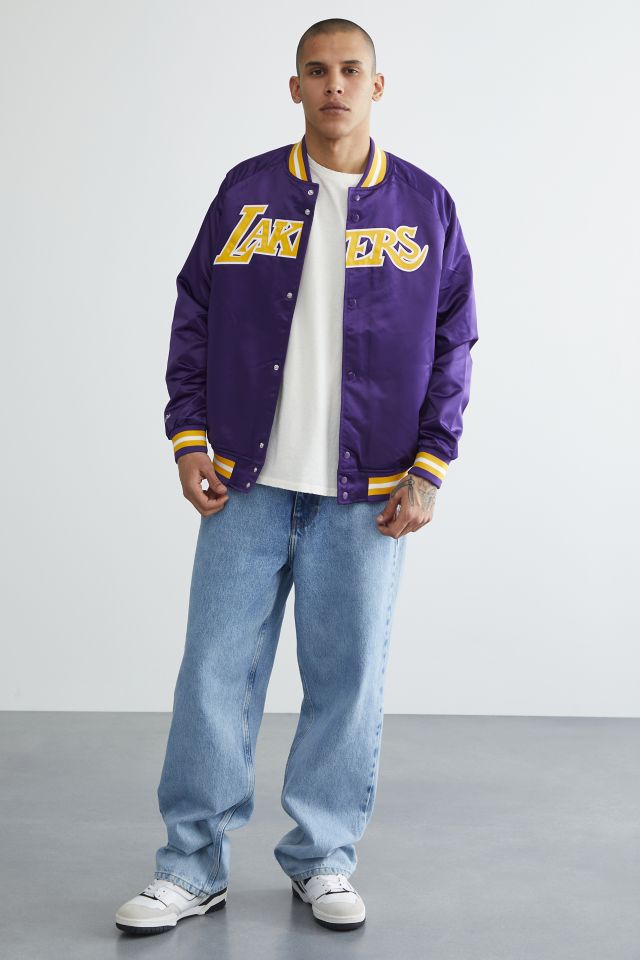 Mitchell & Ness M&N Lightweight Satin Jacket - Los Angeles Lakers Gold