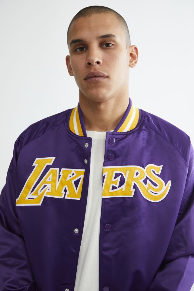 MITCHELL & NESS Los Angels Lakers Lightweight Satin Jacket  STJKMG18013-LALBLCK1 - Karmaloop