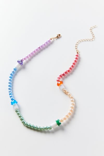 Amelie Pearl Icon Beaded Necklace | Urban Outfitters