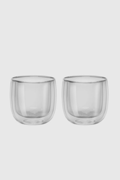 Zwilling Sorrento 2-pc Double-wall Glass Tea Cup Set In Transparent