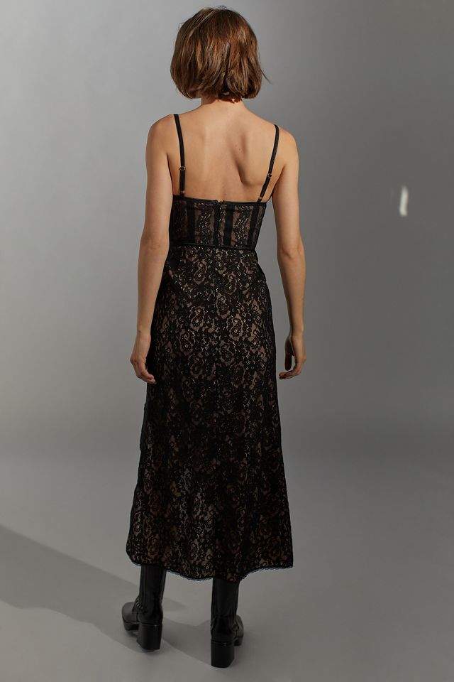 UO Angelica Corset Midi Dress