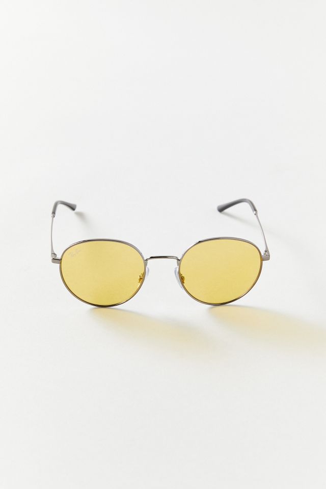 Ray-Ban Evolve Round Yellow Sunglasses | Urban Outfitters