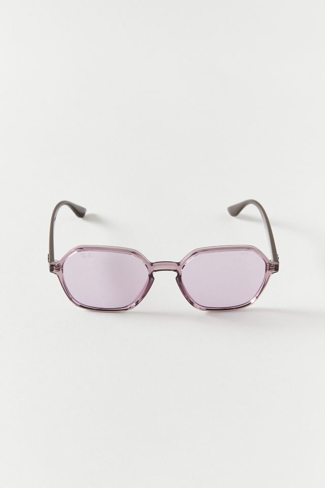 Pink frame ray ban hot sale sunglasses