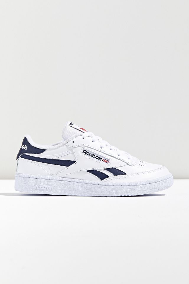 REEBOK Club C Revenge white / black - white blue leather sneakers shoes