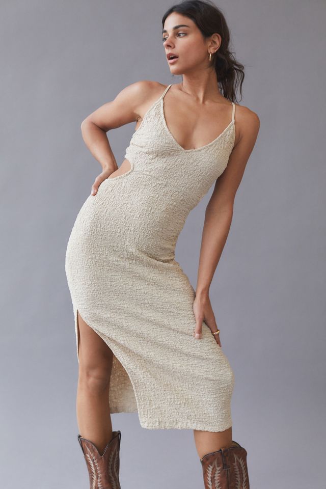 golden white and blue black dress Gaia Midi Dress main image 0