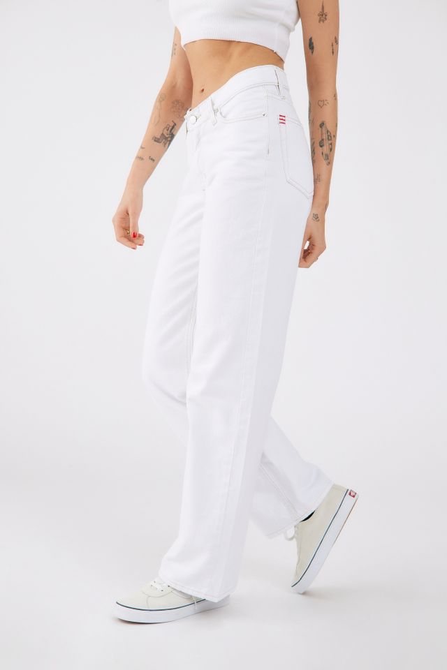 V-Front Wide Leg Jeans