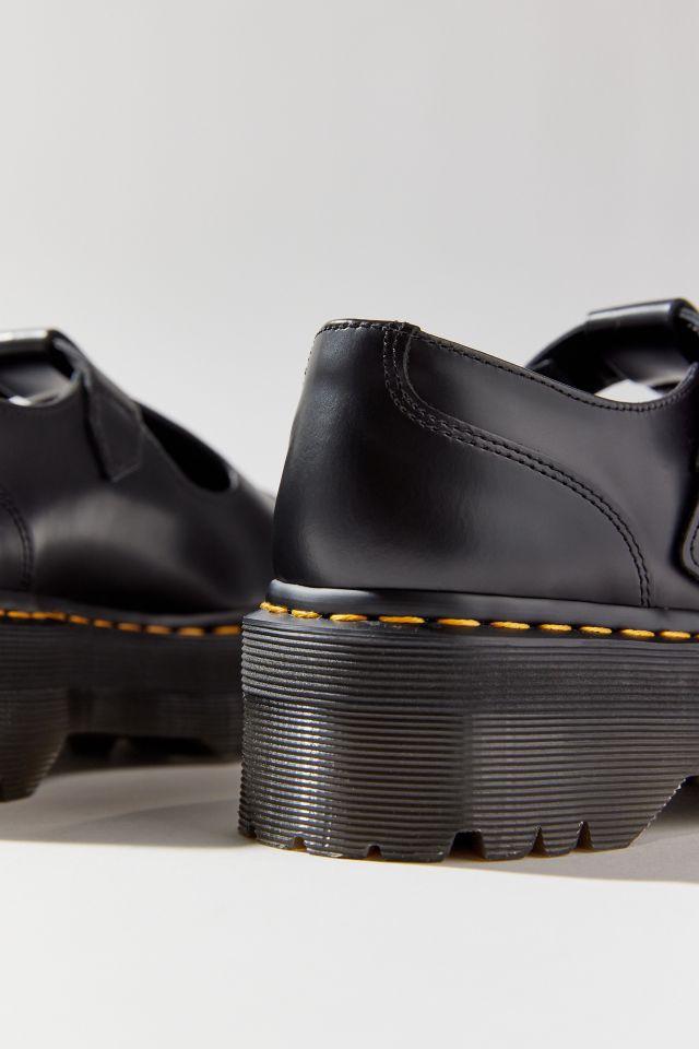 Dr. Martens Womens Bethan Leather Platform Shoes Women's Black 5