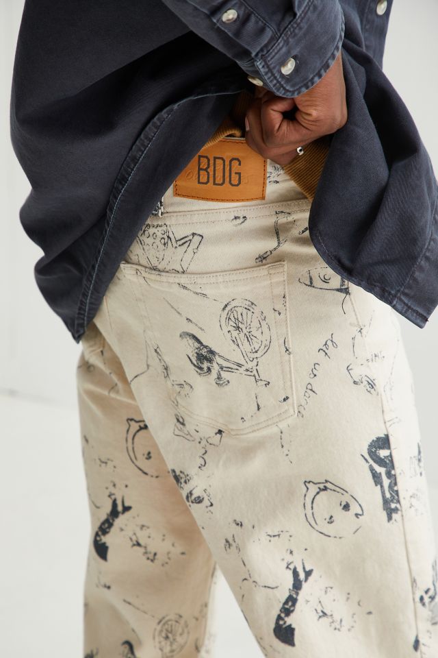 BDG Skate Fit Jean – Doodle Print #3