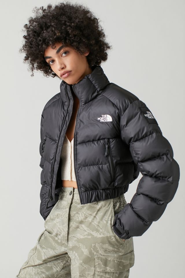 The North Face Black Box Cropped Puffer Jacket Urban Outfitters