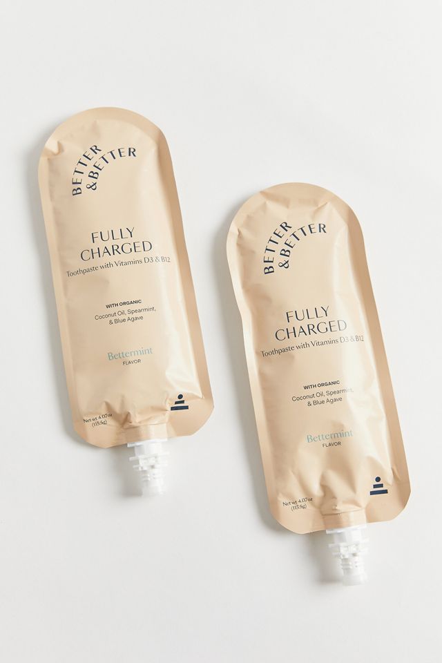 Better & Better Fully-Charged Toothpaste Pouch 2-Pack | Urban Outfitters