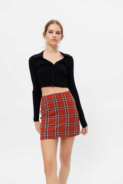 Urban Renewal Remnants Cozy Plaid Mini Skirt