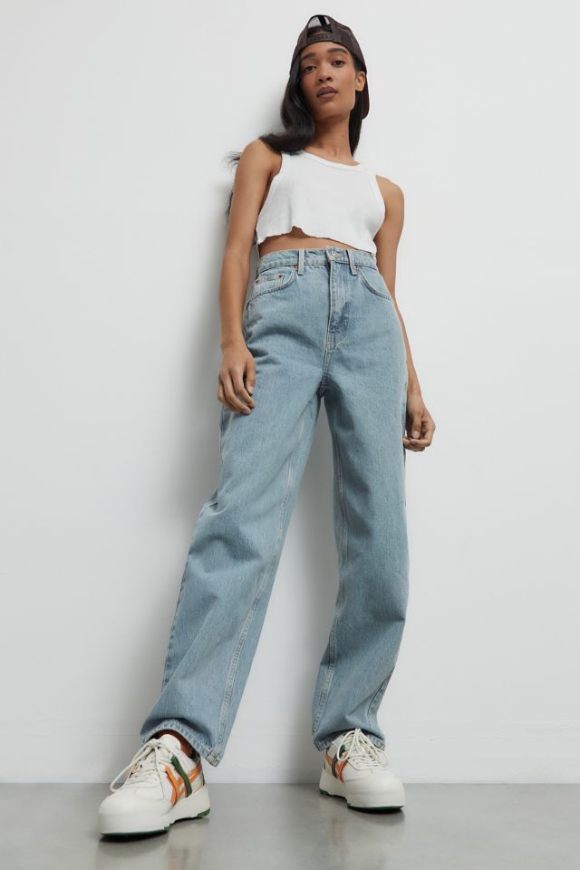 BDG Urban Outfitters NWT Women's Light Acid Wash High-Waisted Baggy Jeans  Sz 33