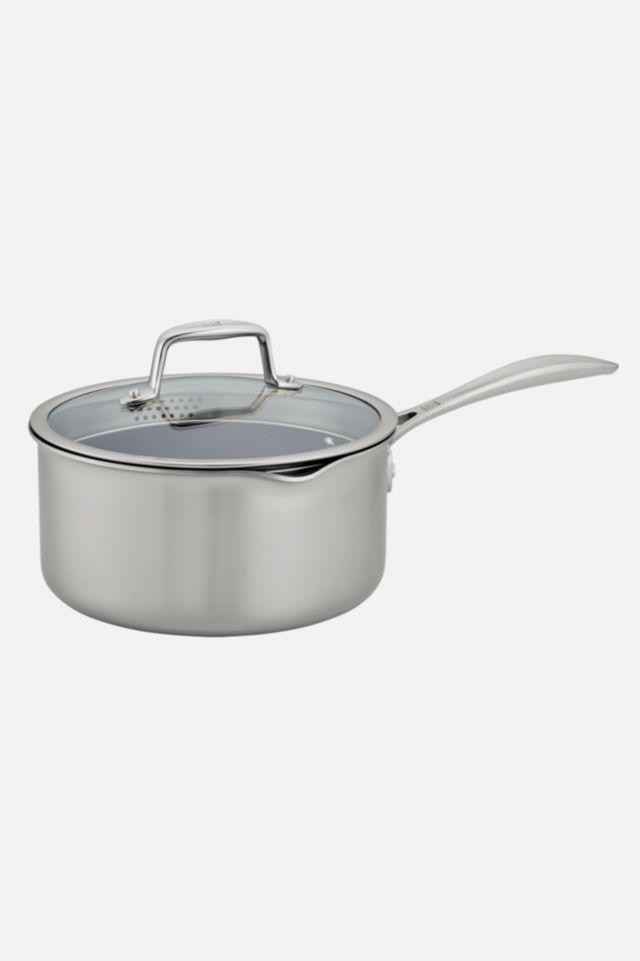 ZWILLING Clad CFX Stainless Steel 3-qt Ceramic Nonstick Saucepan ...