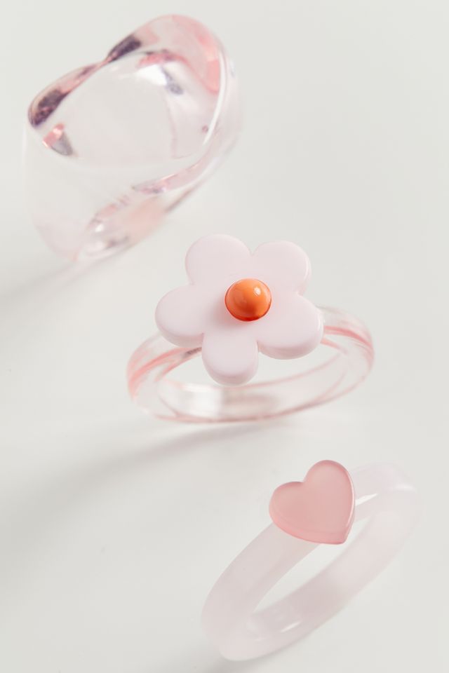 Ellie Translucent Ring Set | Urban Outfitters