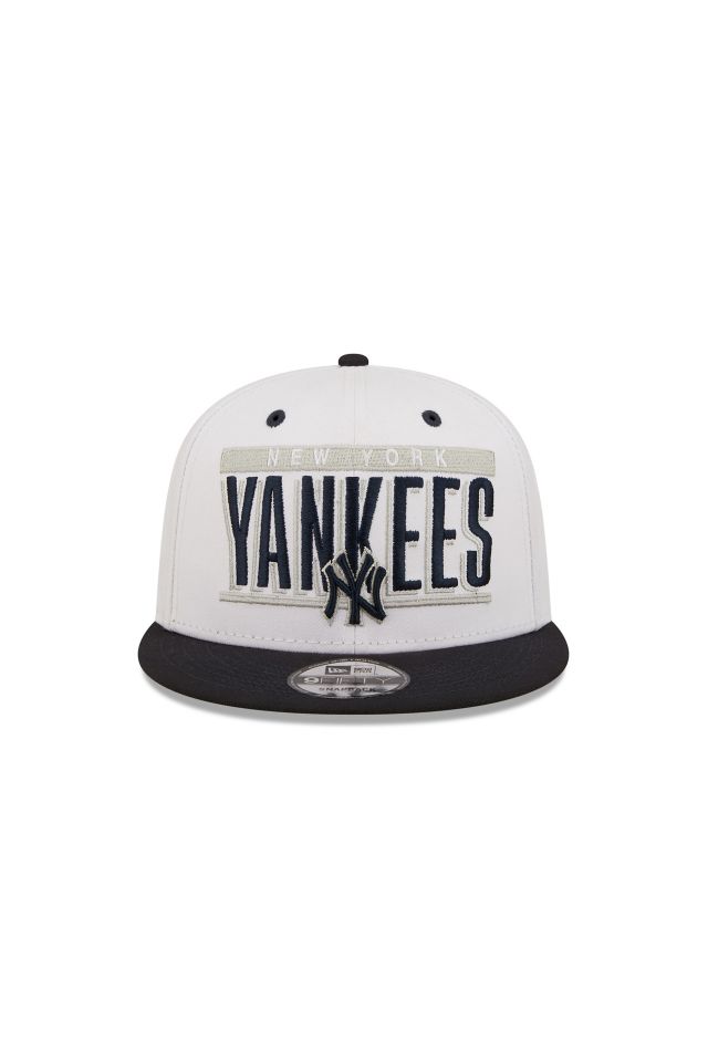 New Era Flat Brim 9FIFTY White on Black New York Yankees MLB Black Snapback  Cap