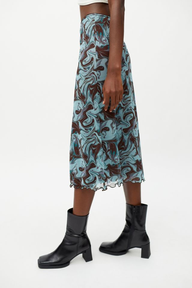 UO Marble Mesh Midi Skirt #1